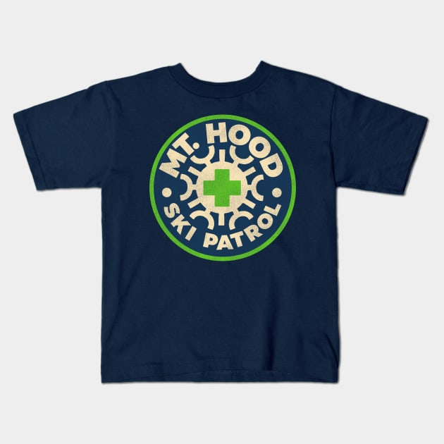 Mt Hood Oregon Ski Patrol Kids T-Shirt by darklordpug